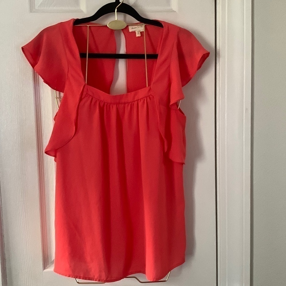 Meadow Rue Orange Blouse Size 6  #217